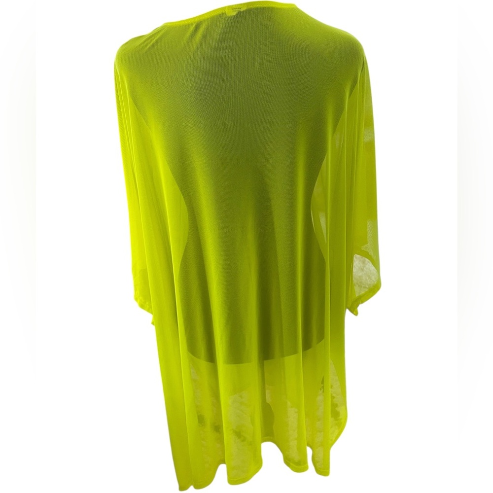 Neon yellow,green, kimono,flowing, sheer,swim cover Large,OS,New - Picture 4 of 5